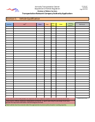 Form TC95-627 Transportation Network Company Authority Application - Kentucky, Page 10