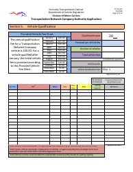 Form TC95-627 Transportation Network Company Authority Application - Kentucky, Page 9