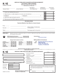Form 42A801-E (K-1E) Kentucky Employer&#039;s Income Tax Withheld Worksheet - Electronic Funds Transfer - Kentucky
