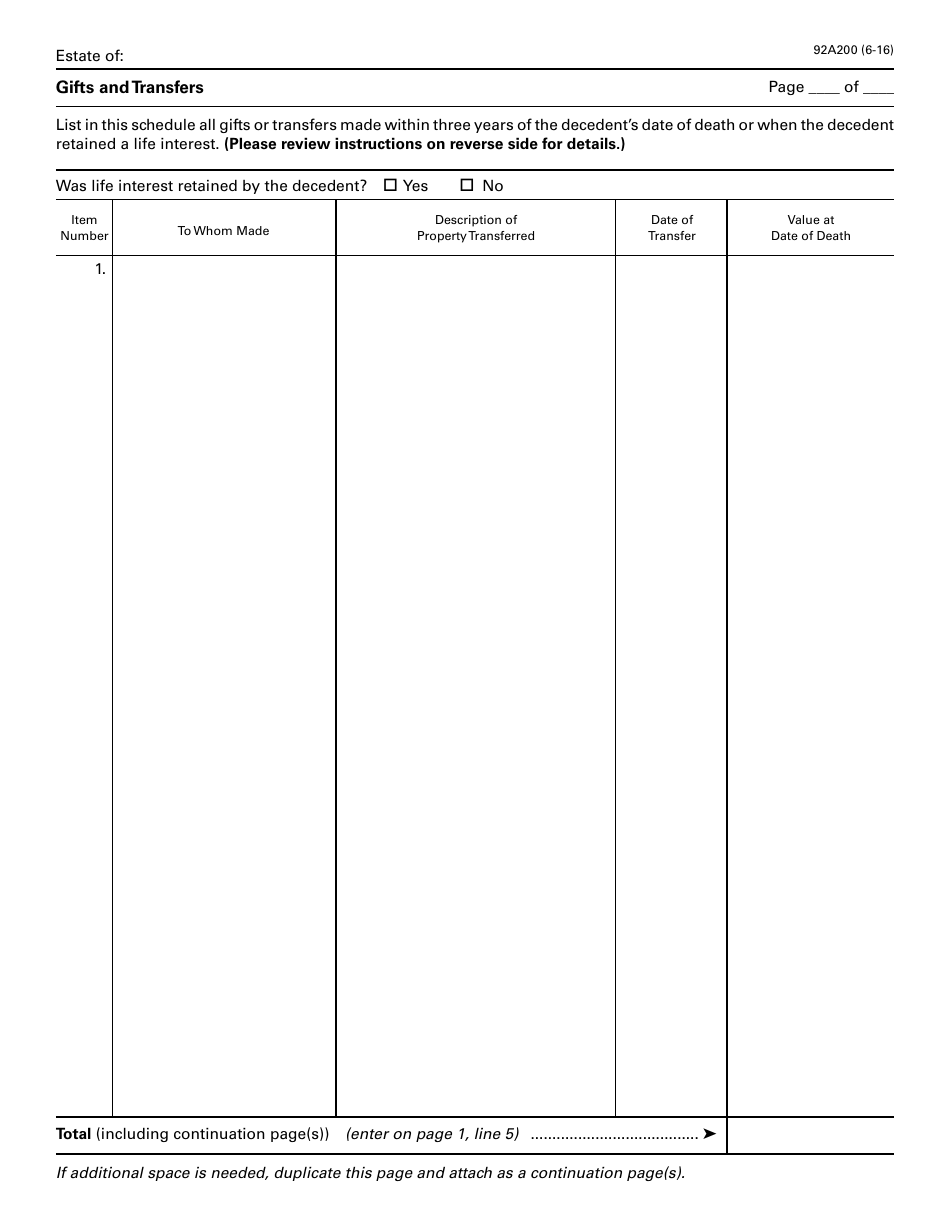 Form 92A200 Kentucky Inheritance Tax Return - Kentucky, Page 11