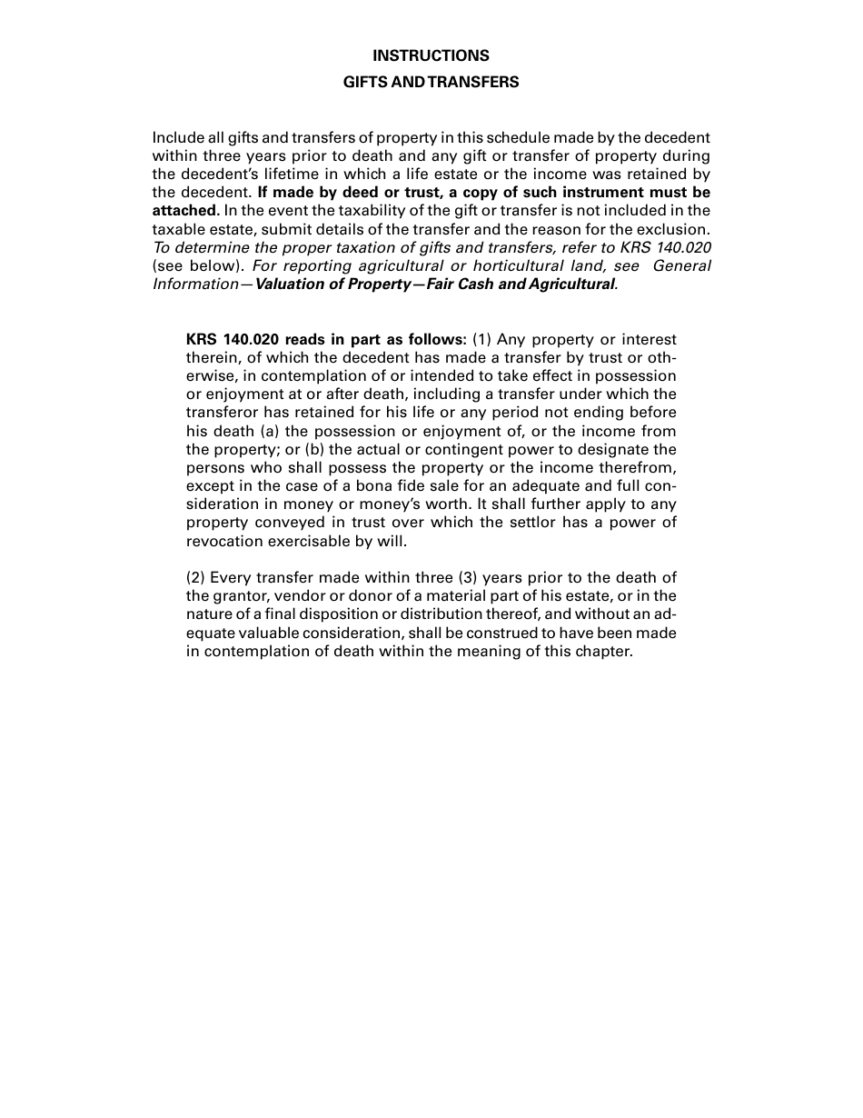 Form 92A200 Kentucky Inheritance Tax Return - Kentucky, Page 12