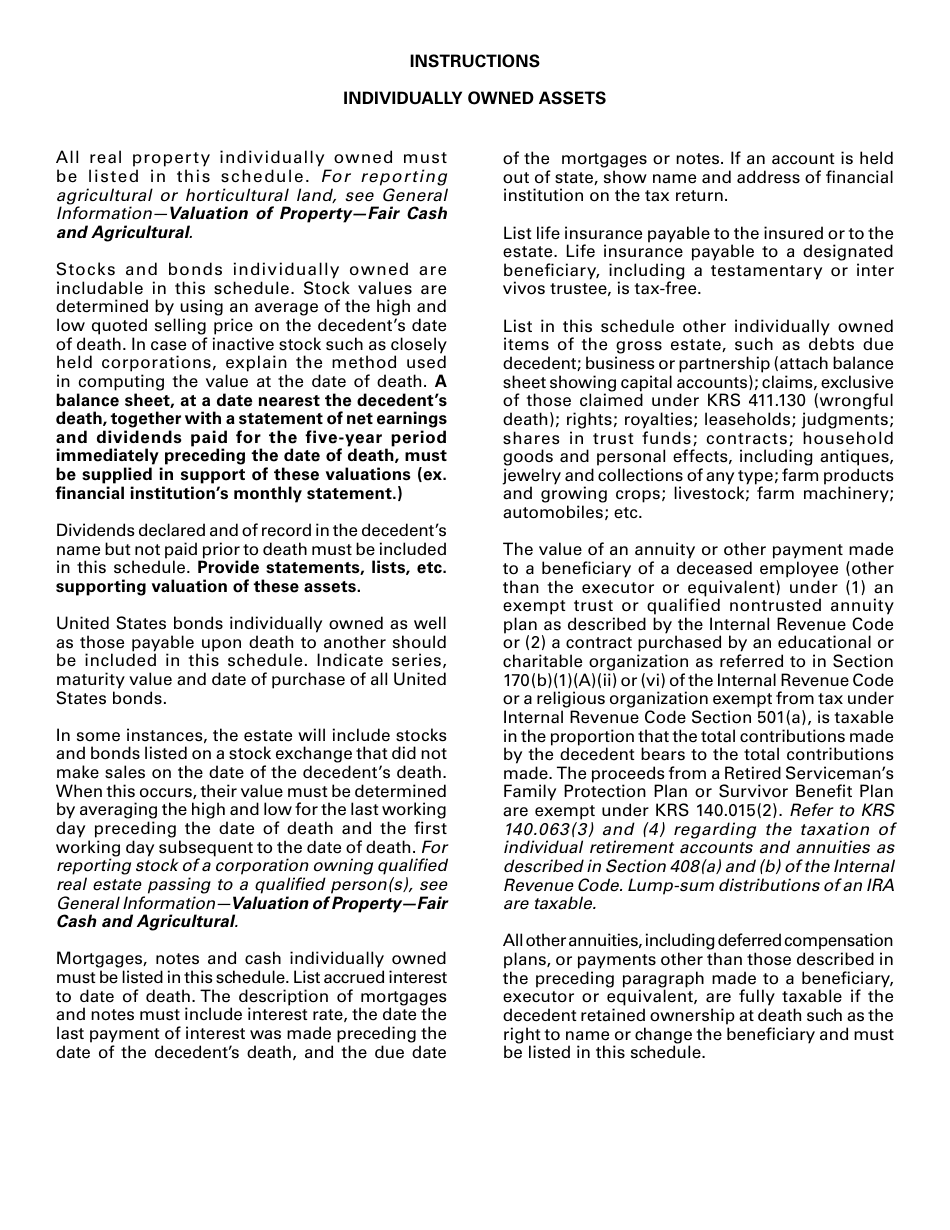 Form 92A200 Kentucky Inheritance Tax Return - Kentucky, Page 4