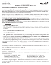 Form 10A100(P) Kentucky Tax Registration Application - Kentucky, Page 15