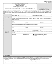 Document preview: Form DWM7086 Request to Be Removed From the Hazardous Waste Handler List - Kentucky