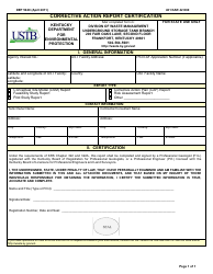 Form DEP5040 &quot;Corrective Action Report Certification&quot; - Kentucky
