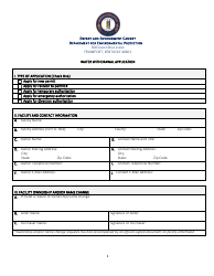 Document preview: Water Withdrawal Application Form - Kentucky