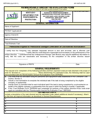 Form DEP0062 Reimbursable Amount Re-evaluation Form - Kentucky