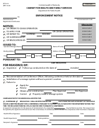 Document preview: Form DFS214 Enforcement Notice - Kentucky