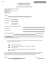 Document preview: Form DFS-405 Onsite Sewage Agency Referral Form - Kentucky