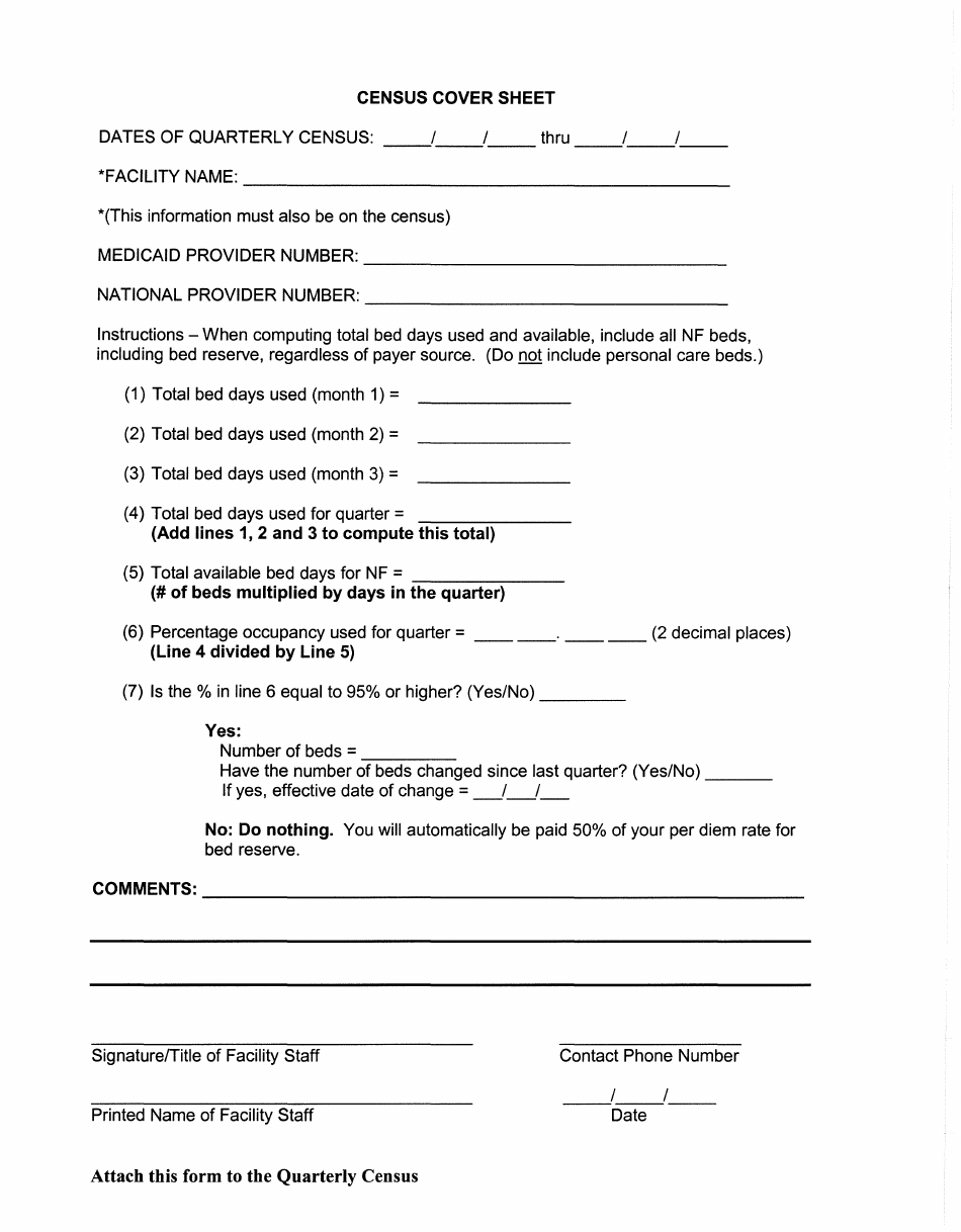 Kentucky Census Cover Sheet - Fill Out, Sign Online and Download PDF ...