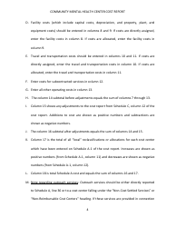 Instructions for Community Mental Health Center Cost Report - Kentucky, Page 4
