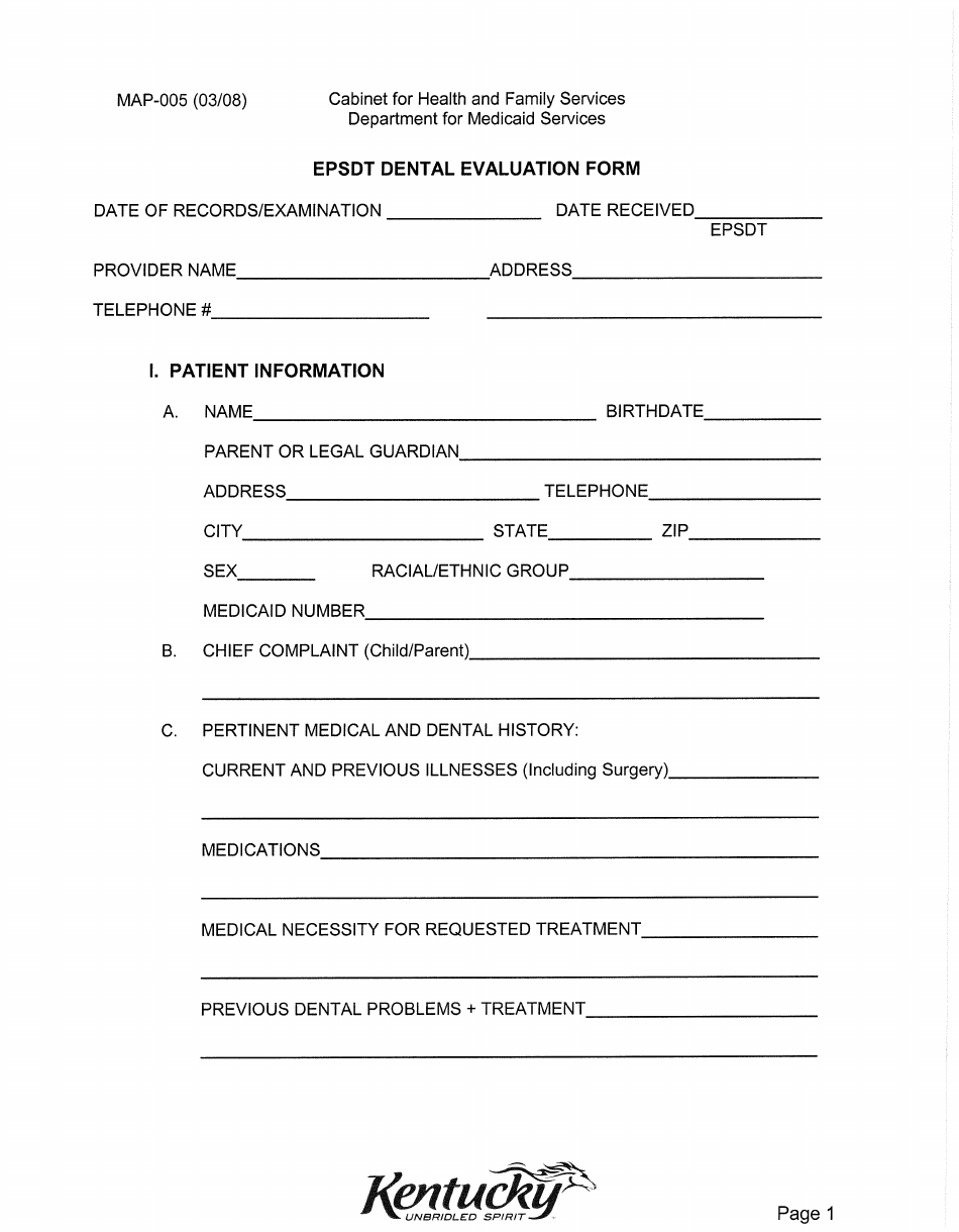 Form MAP005 Fill Out, Sign Online and Download Printable PDF