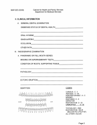 Form MAP-005 Epsdt Dental Evaluation Form - Kentucky, Page 2