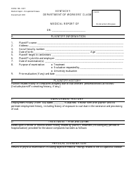 Form 108-CWP &quot;Medical Report&quot; - Kentucky