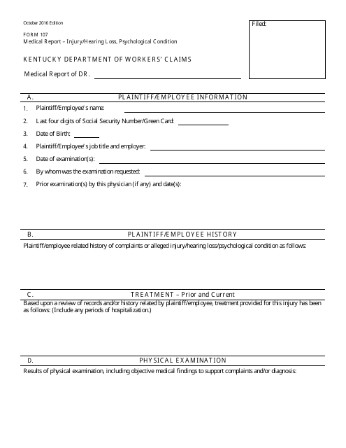 Form 107  Printable Pdf