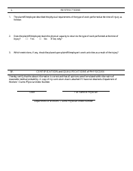 Form 107 Medical Report - Injury/Hearing Loss, Psychological Condition - Kentucky, Page 4