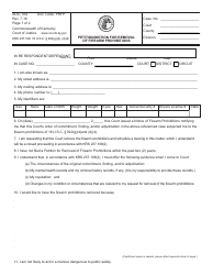 Document preview: Form AOC-032 Petition/Motion for Removal of Firearm Prohibitions - Kentucky