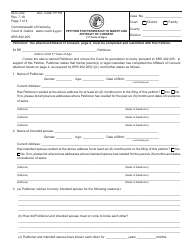 Form AOC-202 &quot;Petition for Permission to Marry and Affidavit of Consent (17 Years of Age)&quot; - Kentucky