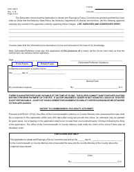 Form AOC-496.3 Application to Vacate and Expunge Felony Conviction - Kentucky, Page 2