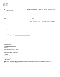 Form AOC-737.2 Findings of Probable Cause and Order Setting Examination, Appointing Counsel, and Setting Hearing (Court-Ordered Assisted Outpatient Treatment) - Kentucky, Page 2