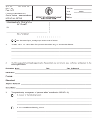 Form AOC-765 Report of Interdisciplinary Evaluation Team - Kentucky