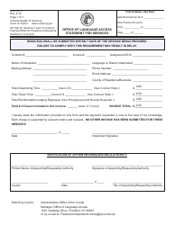 Form AOC-INT-1 Office of Language Access Statement for Services - Kentucky