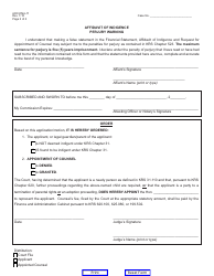 Form AOC-DNA-11 Financial Statement, Affidavit of Indigence, Request for Counsel and Order (Dna/Tpr/Adoption Cases) - Kentucky, Page 2