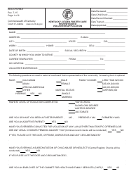 Form AOC-CFCRB-8 &quot;Kentucky Citizen Foster Care Review Board Volunteer Application&quot; - Kentucky