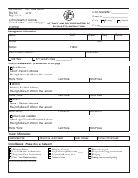 Form AOC-JV-38.1 Affidavit and Beyond Control of School Evaluation Form - Kentucky