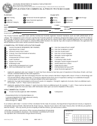 Form AES-07-43 Application for Commercial &amp; Private Pesticide Exams - Louisiana