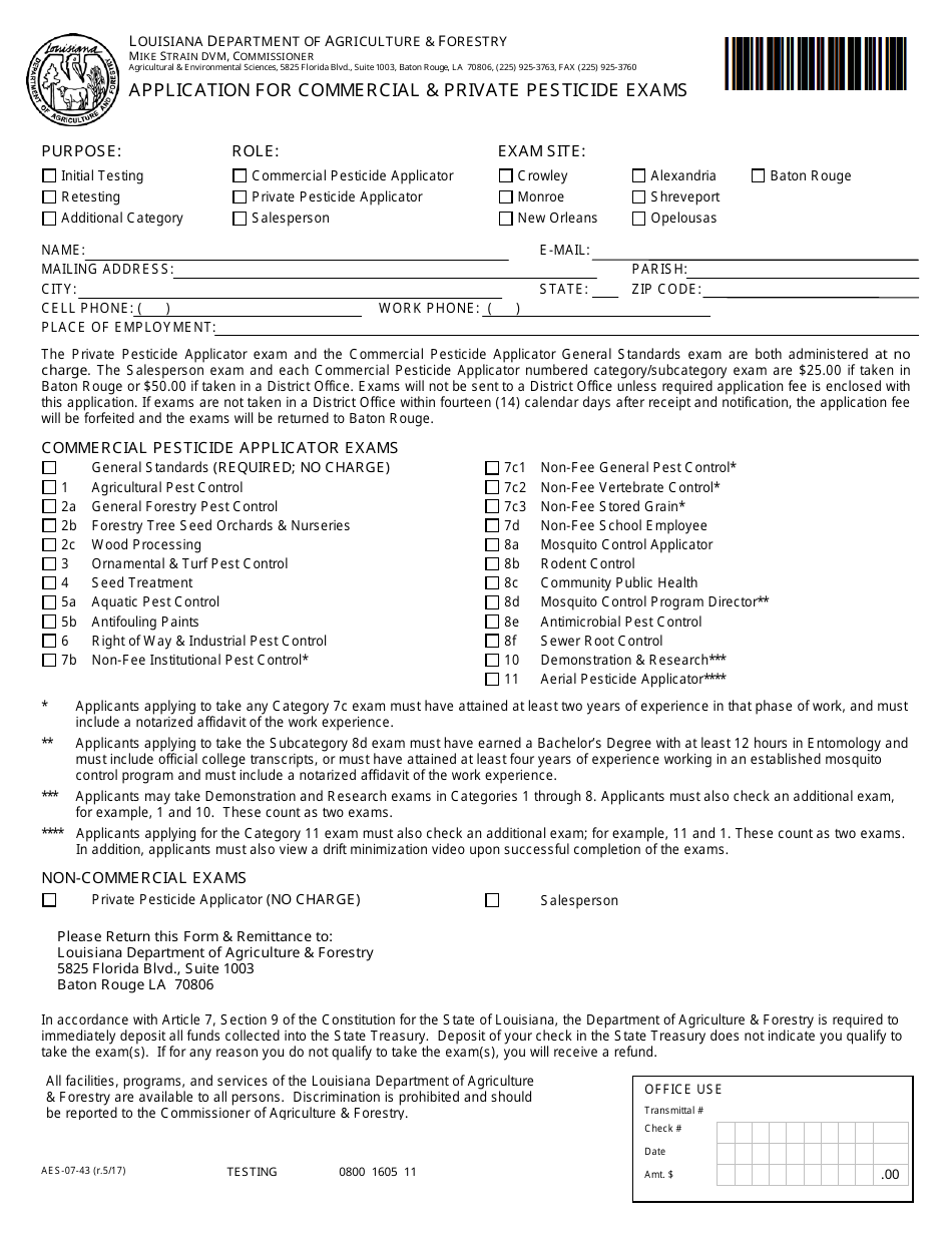 Form AES-07-43 - Fill Out, Sign Online and Download Printable PDF ...