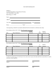 Document preview: Rice Refund Request Form - Louisiana