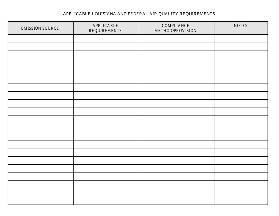 Application for Approval of Emissions of Air Pollutants - Louisiana, Page 6