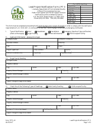 Form LPF-3 (7073) Lead Project Notification Form - Louisiana