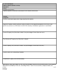 Form VCP002 Voluntary Remediation Application - Voluntary Remediation Program - Louisiana, Page 2