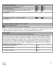 Form VCP002 Voluntary Remediation Application - Voluntary Remediation Program - Louisiana, Page 3