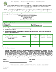 Document preview: Form 7264_R02 Sewage Sludge & Biosolids Use or Disposal Reporting Form for Sewage Sludge Pumped out or Removed From a Sanitary Wastewater Treatment Works and Sold, Given Away, and/or Hauled off-Site for a Fee or Other Consideration - Louisiana