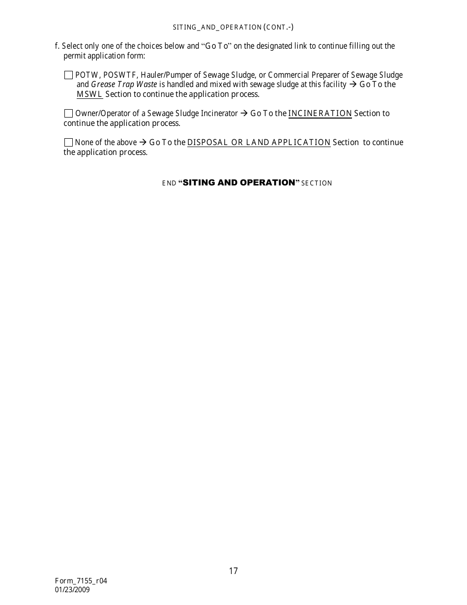Form 7155 Permit Application for the Use or Disposal of Sewage Sludge (Biosolids) in Louisiana - Louisiana, Page 18