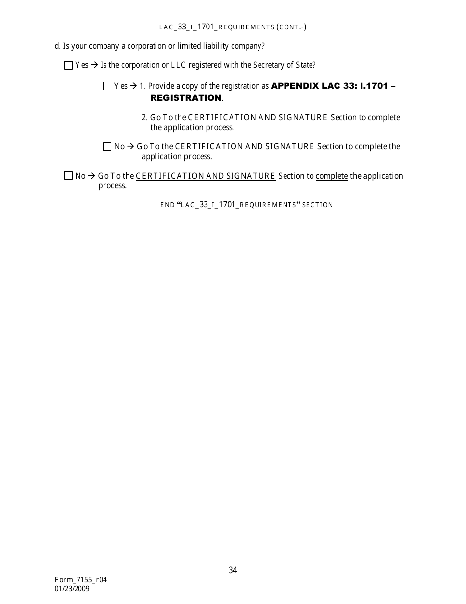 Form 7155 Permit Application for the Use or Disposal of Sewage Sludge (Biosolids) in Louisiana - Louisiana, Page 35