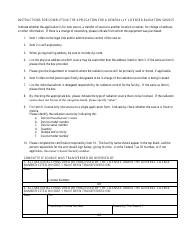 Form DRC-21 Generally Licensed Radiation Source Application - Louisiana, Page 2