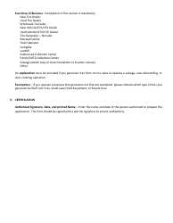 Waste Tire Generator Notification Form - Louisiana, Page 4
