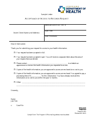 Form 203P Acceptance of Access to Records Request - Louisiana