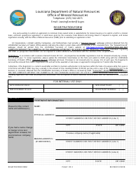 Document preview: Registration Form - Louisiana