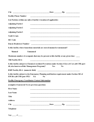 Tier II Inventory Filing Form - Louisiana, Page 2