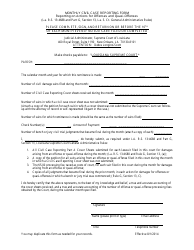 Document preview: Monthly Civil Case Reporting Form Reporting on Actions for Offenses and Quasi-Offenses - Louisiana