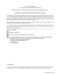 Application to Contract With an Eligible Organization Form - Georgia (United States)