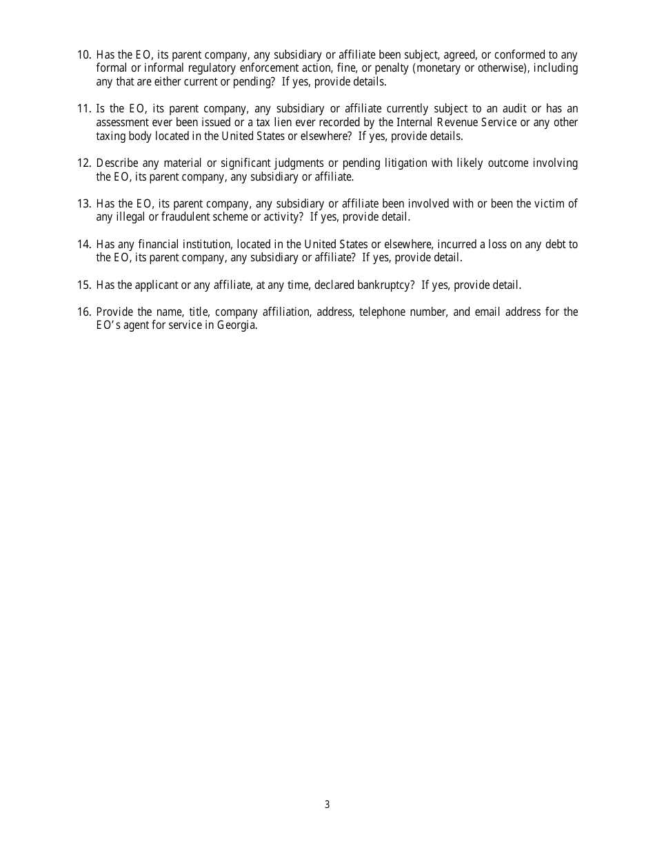 Application to Contract With an Eligible Organization Form - Georgia (United States), Page 4