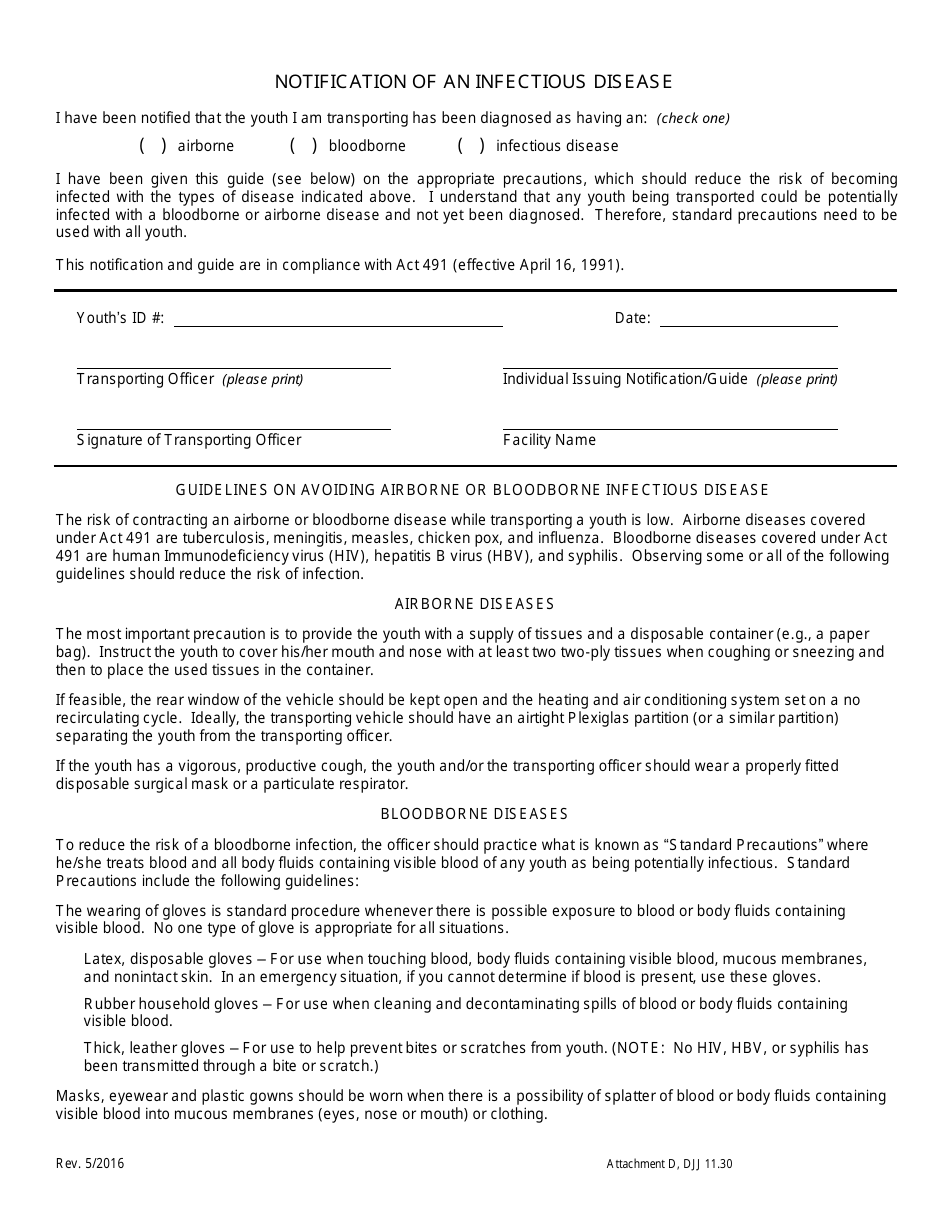 Georgia (United States) Notification of an Infectious Disease - Fill