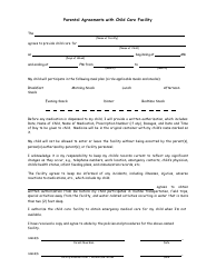 Document preview: Parental Agreements With Child Care Facility - Georgia (United States)