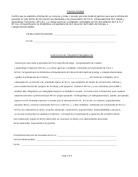 Formulario De Inscripcion Para Pre-k - Georgia (United States) (Spanish), Page 3